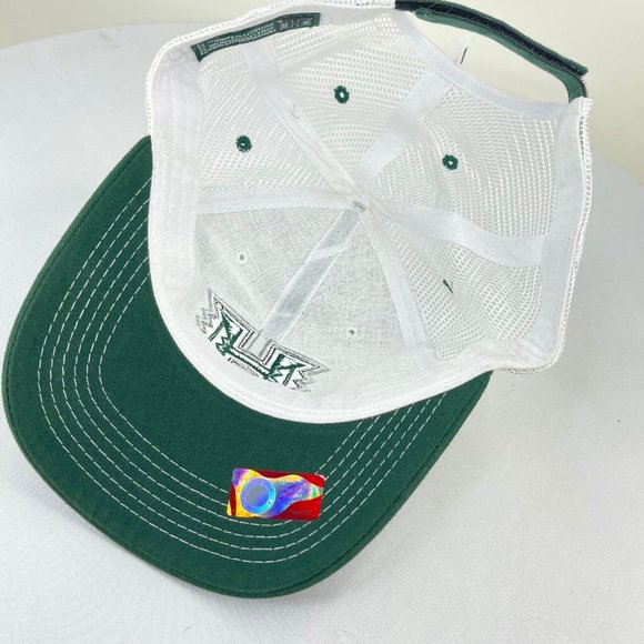 University of Hawaii Cap OSFM Aloha Green Cotton Mesh Trucker Strapback Casual - Picture 4 of 7